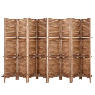 room divider 8 panel privacy screen wood timber 