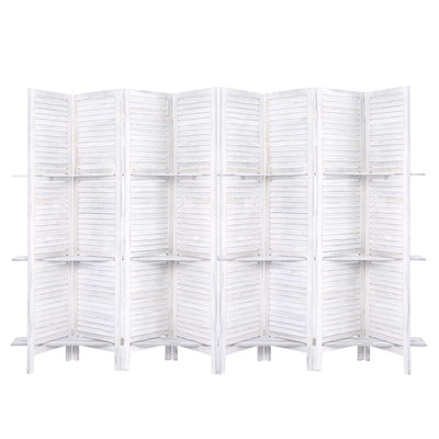 room divider 8 panel white privacy screen 