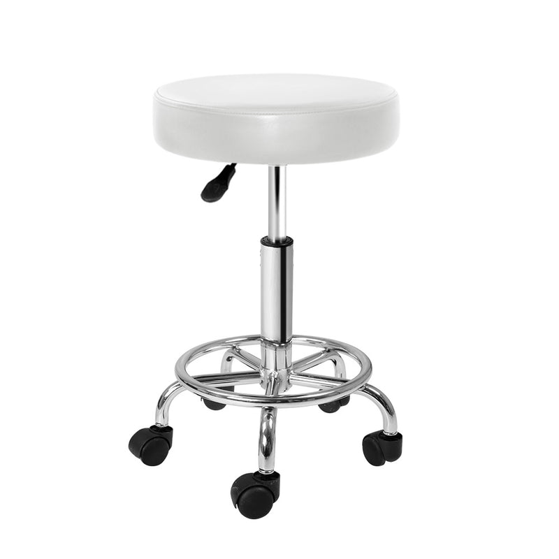 round white salon stool