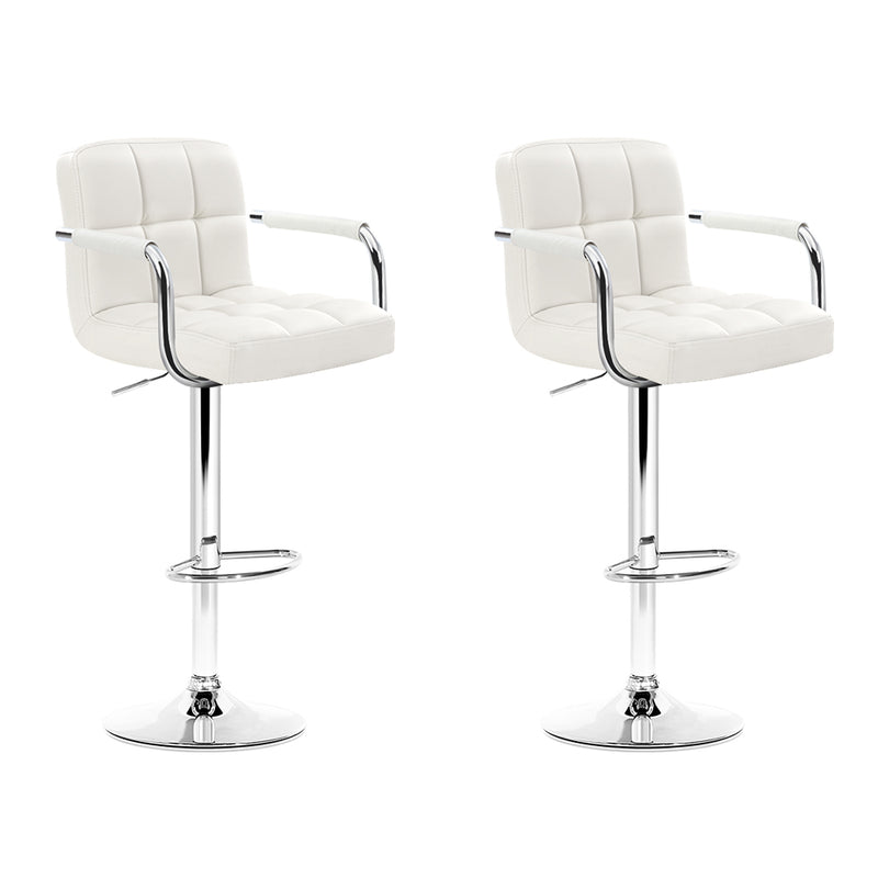 white swivel bar stools with armrests 