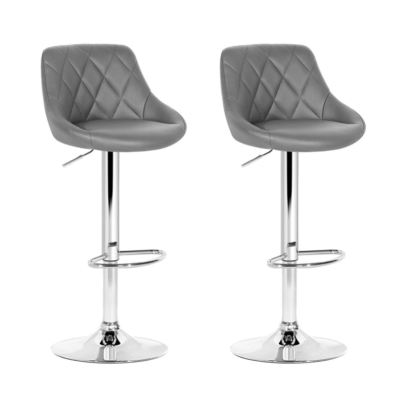 pu leather bar stools grey 