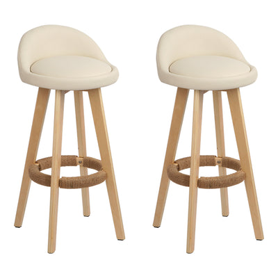 beige PU leather bar stools 