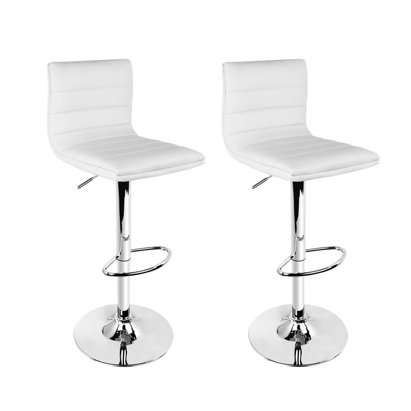 white pu leather bar stools