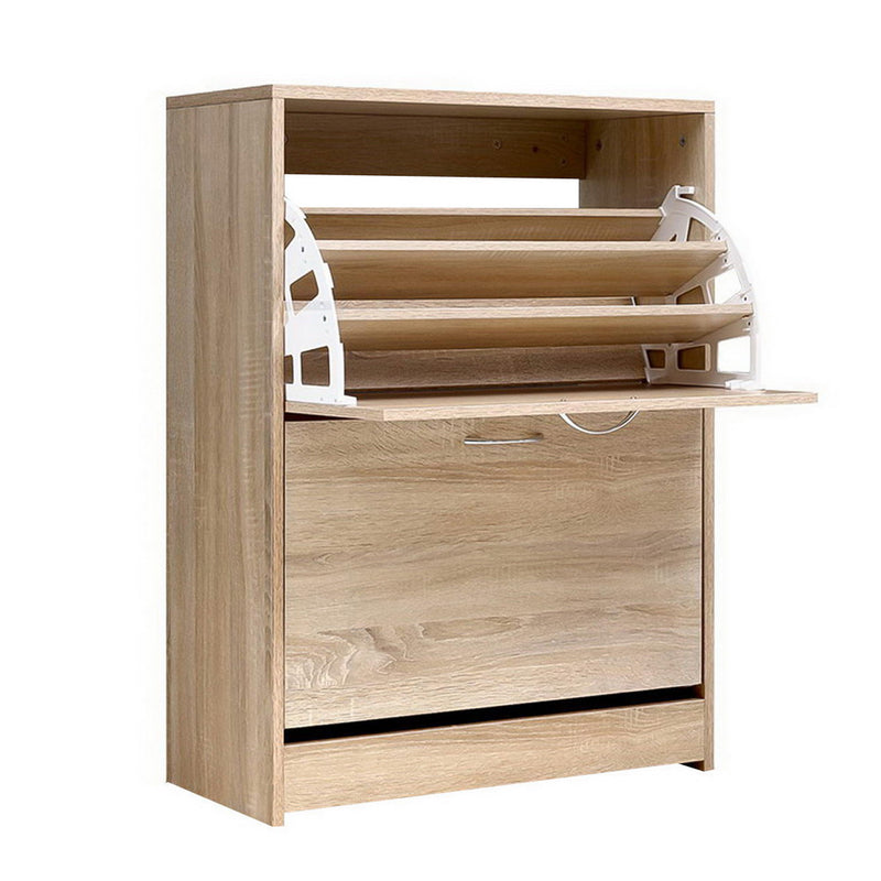 shoe cabinet organiser oak 