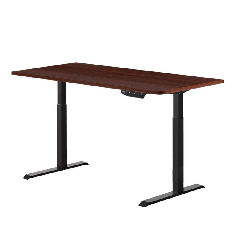 Motorised Adjustable Desk Frame walnut 120cm