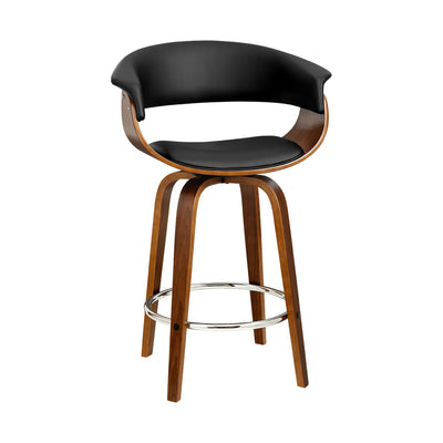 black PU leather bar stools