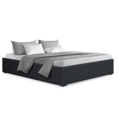 double bed size bed frame charcoal 