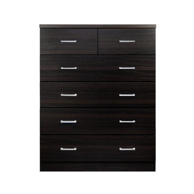 Tallboy 6 Drawers Storage Cabinet chest of drawers Walnut