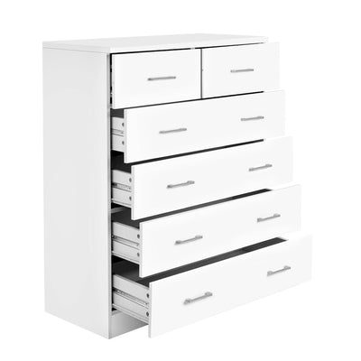 6 chest of drawers white tallboy bedroom storage