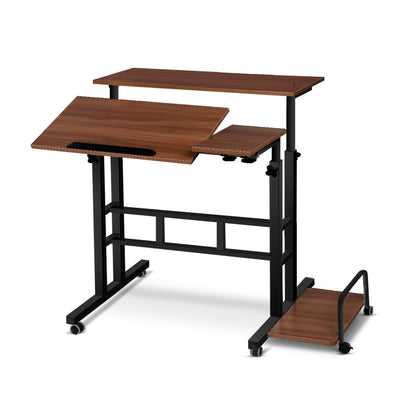 standing adjustable desk wood 