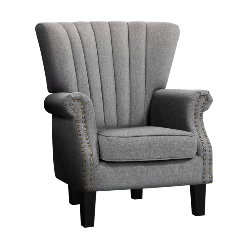 fabric armchair grey 