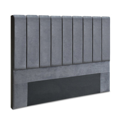 king bed head velvet grey 