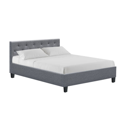 grey double size bed frame 