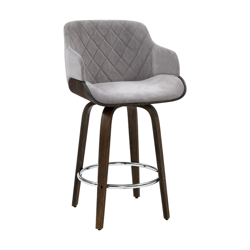 velvet grey bar stools 