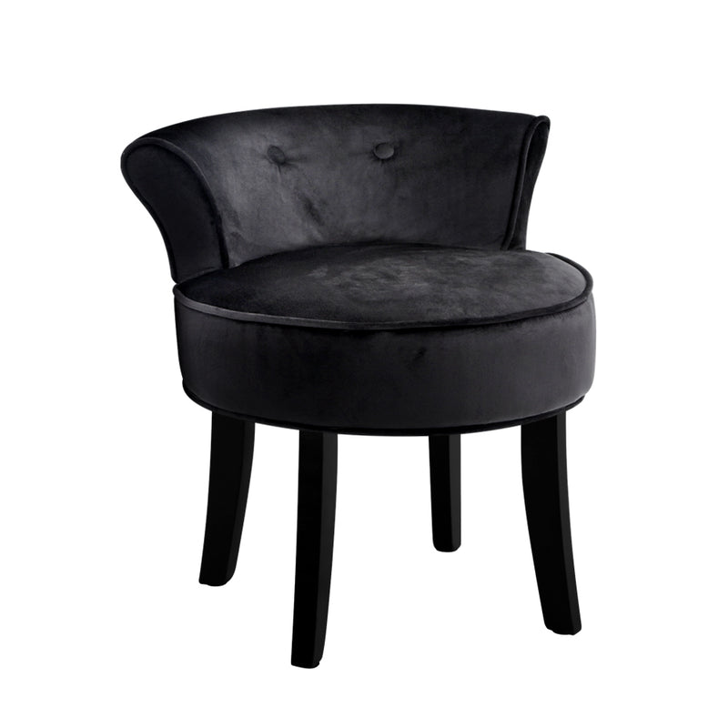 velvet grey vanity stool