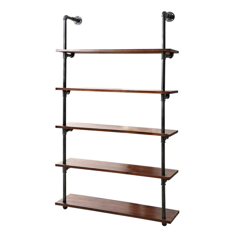 wall display shelves rustic industrial pipe design 