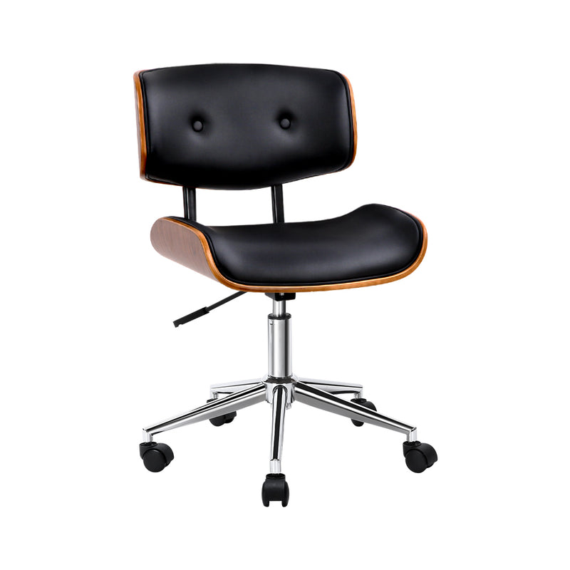 black leather office chair 