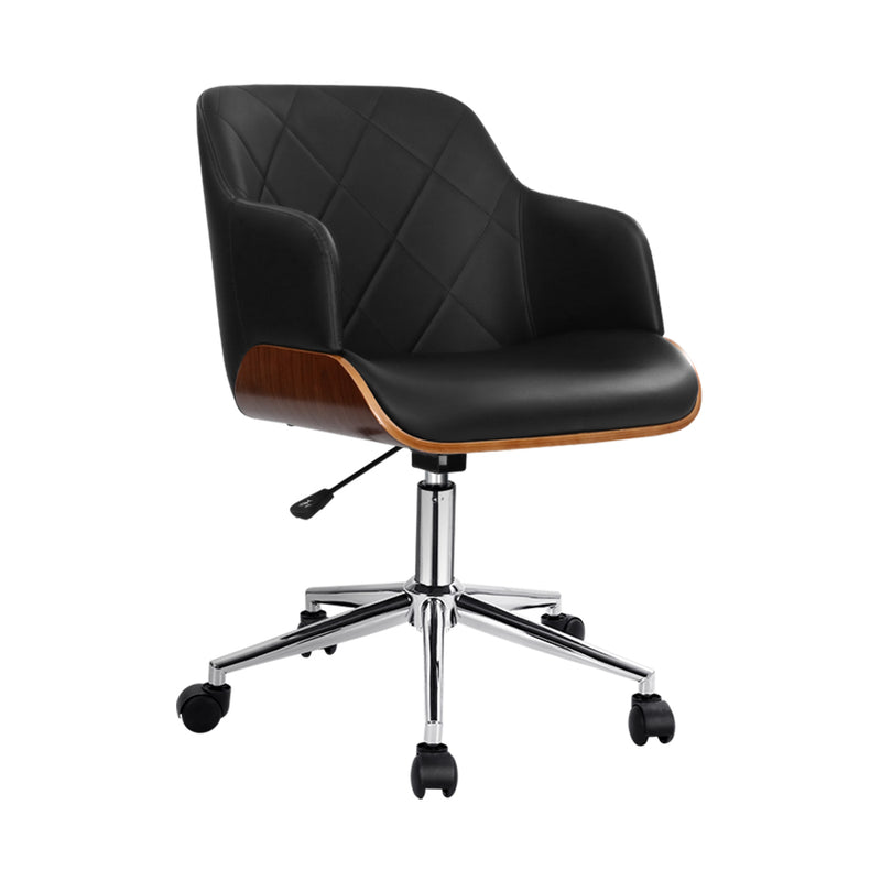 PU leather black office chairs