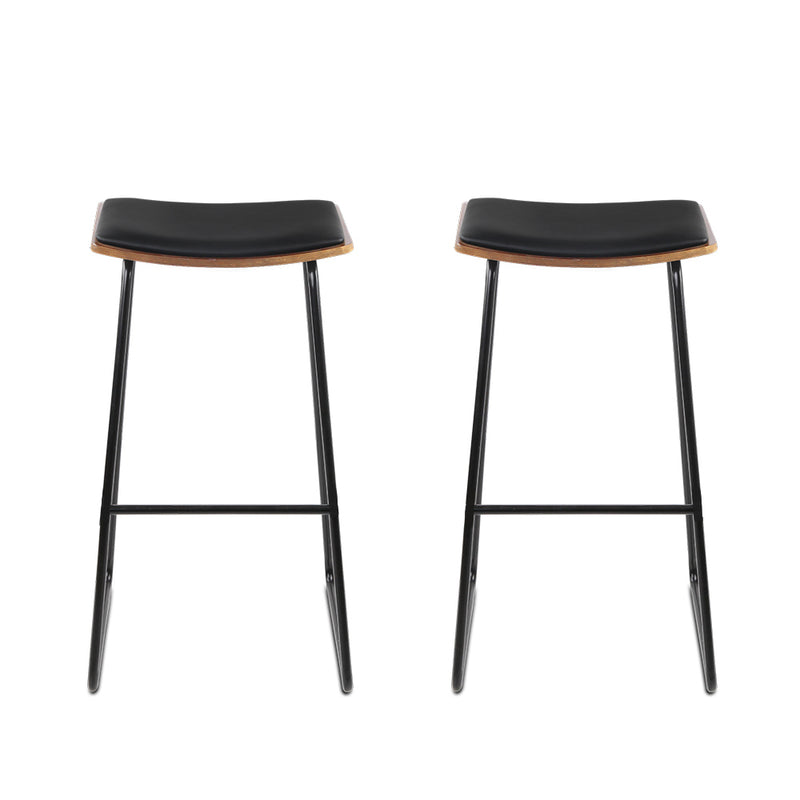 Artiss Bar Stools Kitchen Counter Stools Metal Chairs x2