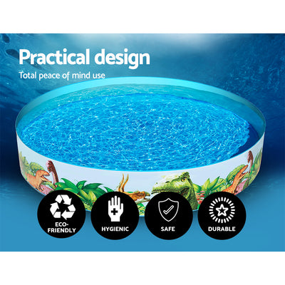 Bestway Kids Pool 183x38cm Round Above Ground Rigid Swimming Pools Dinosaur 946L