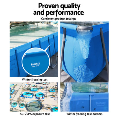 Bestway Swimming Pool 300x201x66cm Steel Frame Above Ground Pools 3300L