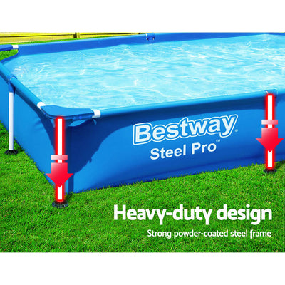 Bestway Swimming Pool 221x150x43cm Steel Frame Above Ground Pools 1200L