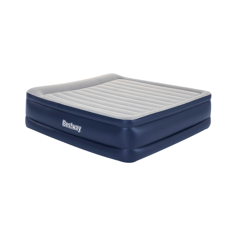 king inflatable air bed mattress with built in pump navy 