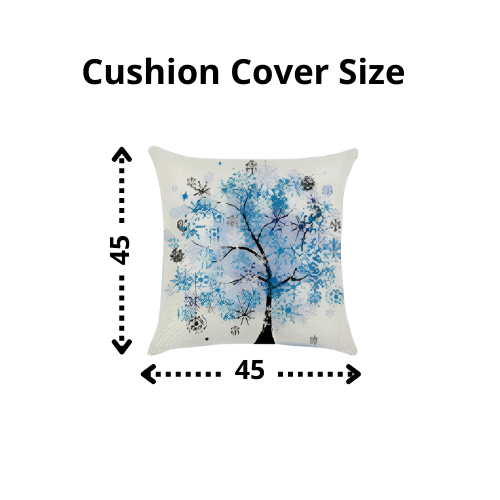 Blue Tree Cushion Cover