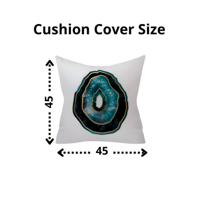 Blue & Gold Rock Cushion Cover