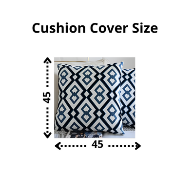 Blue & Navy Ornate Cushion Cover