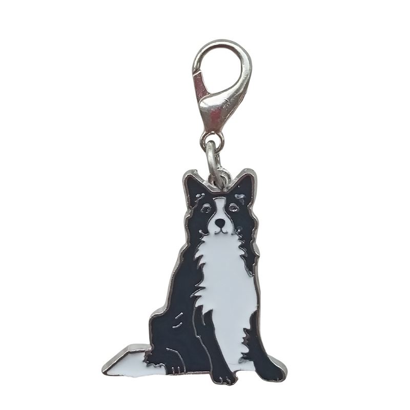 border collie dog charm