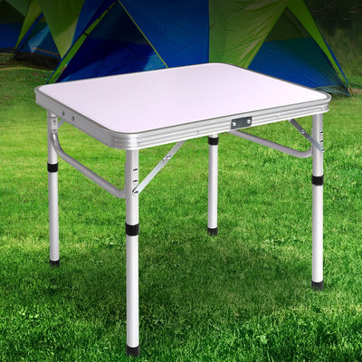 Weisshorn Folding Camping Table 60CM Adjustable Portable Outdoor Picnic Desk