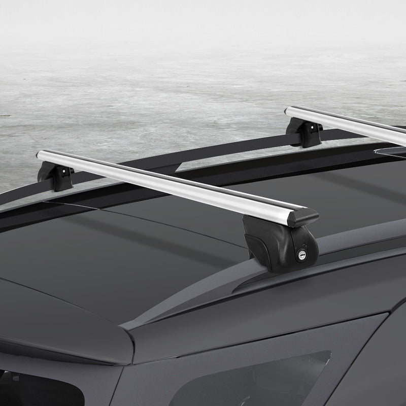 Universal Car Roof Racks Pod Aluminium Cross Bars Upgraded Holder 126cm Silver