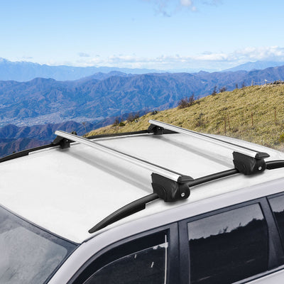 Universal Car Roof Racks Pod Aluminium Cross Bars Upgraded Holder 126cm Silver
