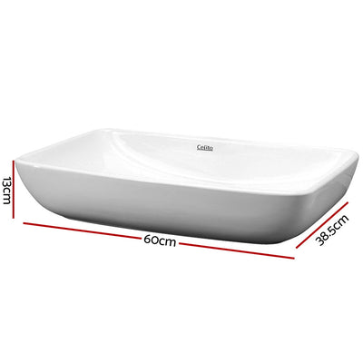 Cefito Bathroom Basin Ceramic Vanity Sink Hand Wash Bowl 60x38cm