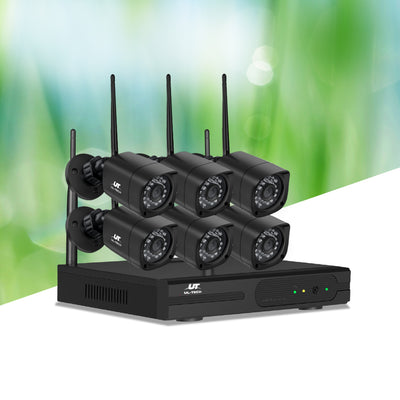 UL-TECH 3MP 8CH NVR Wireless 6 Security Cameras Set