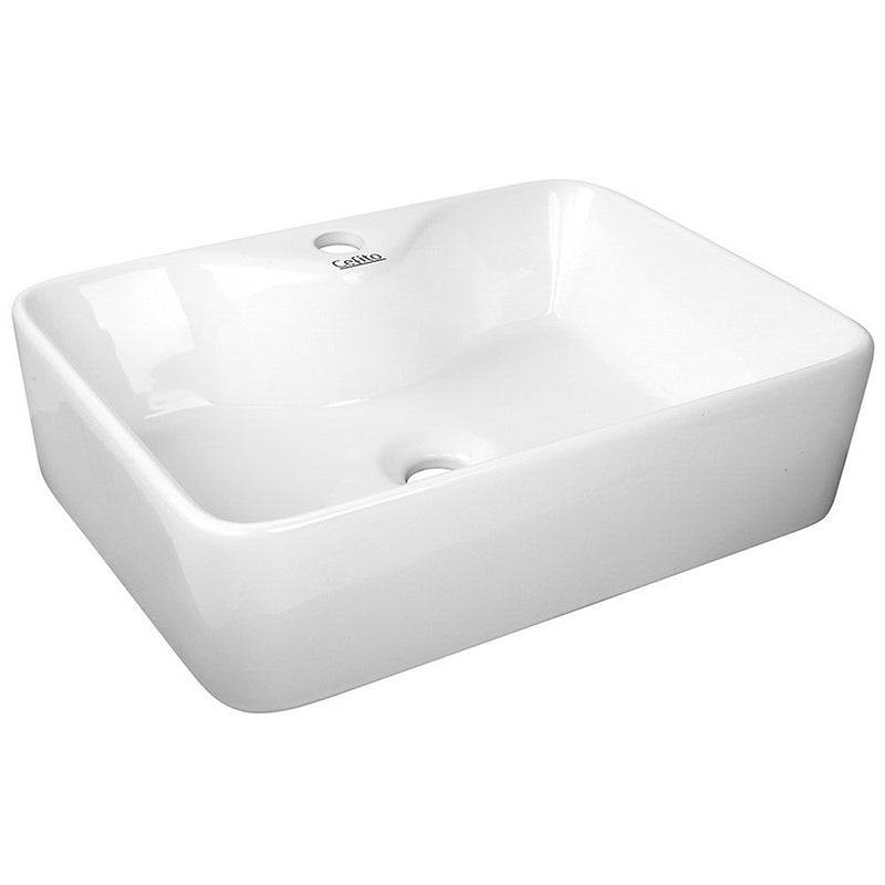 Ceramic Rectangle Sink Bowl - White