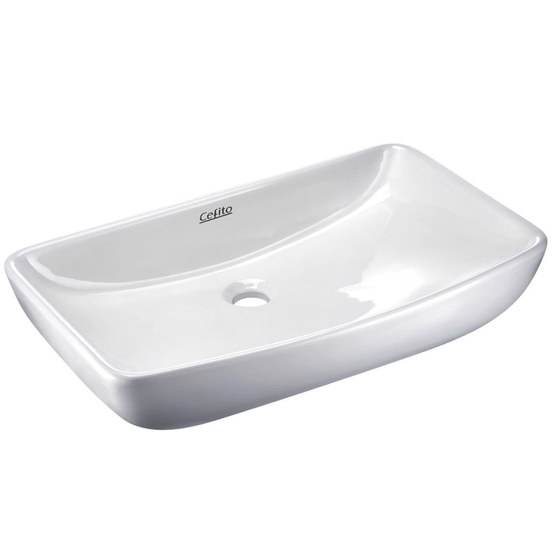 Ceramic Rectangle Sink Bowl - White