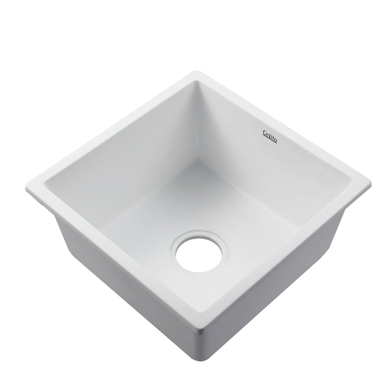 stone granite sink basin 450x450mm white 