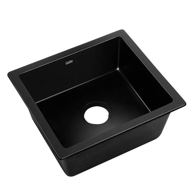 stone sink basin bowl 460x410mm black 
