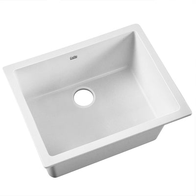 stone kitchen sink white 610x470mm basin bowl