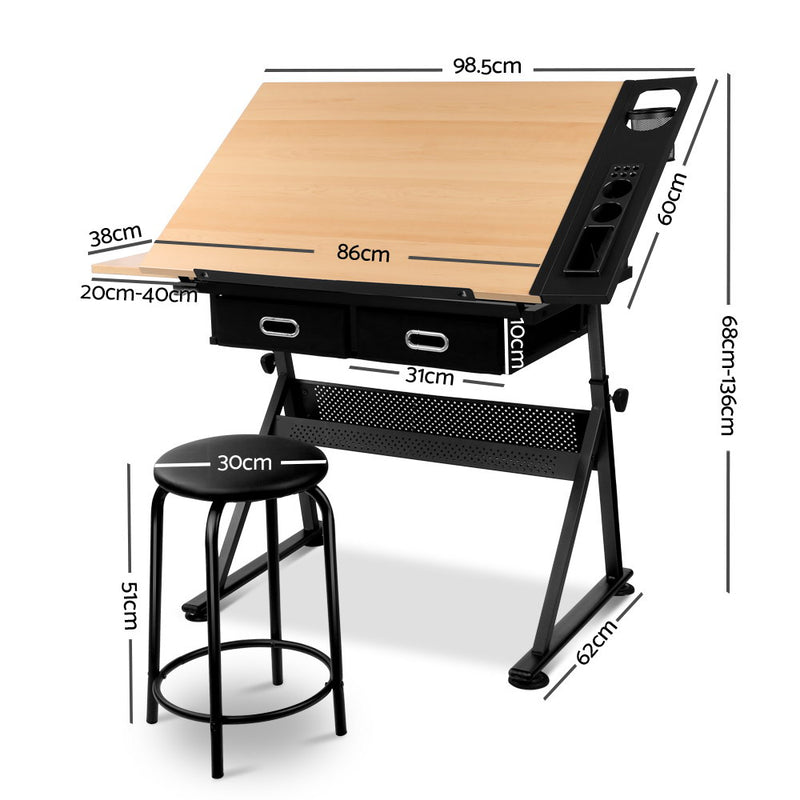 Artiss Drawing Desk Drafting Table – Bandazla