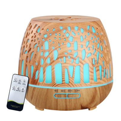 aroma diffuser humidifier 400ml wood grain with remote