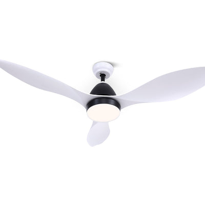 white ceiling fan with light remote controlling