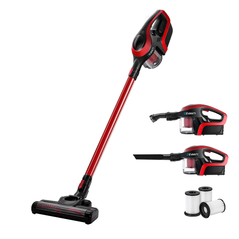 cordless vacuum cleaner handheld stick red 