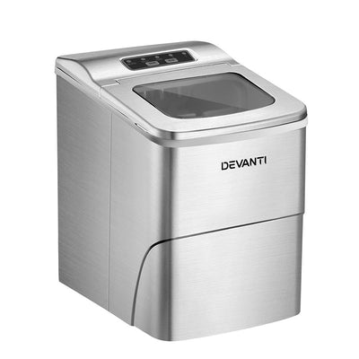 ice maker silver stainless steel