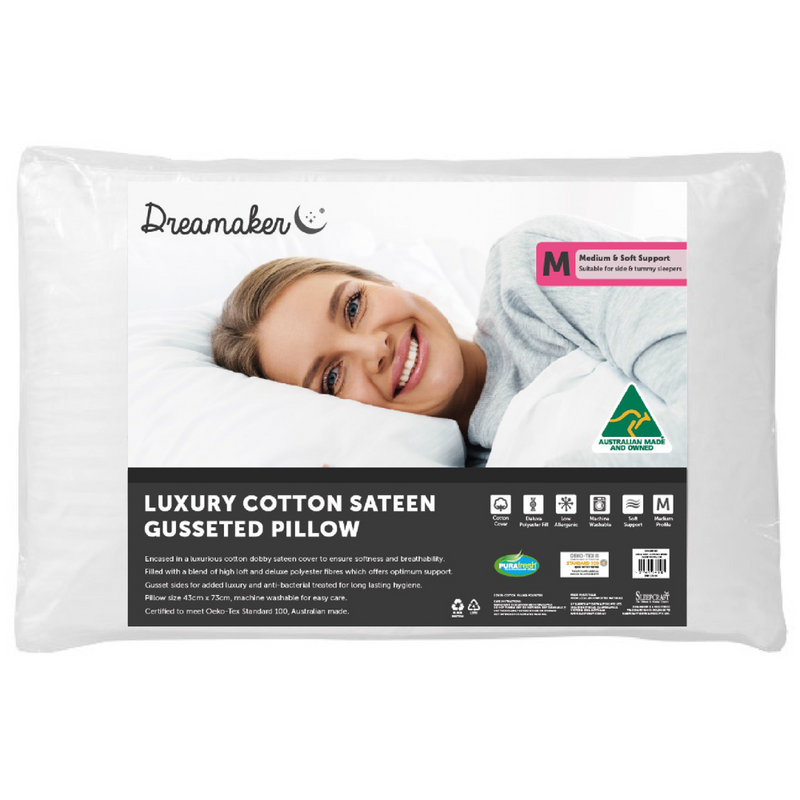 Luxury Cotton Sateen Gusseted Pillow