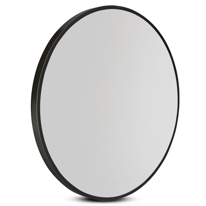 round wall mirror black 70cm