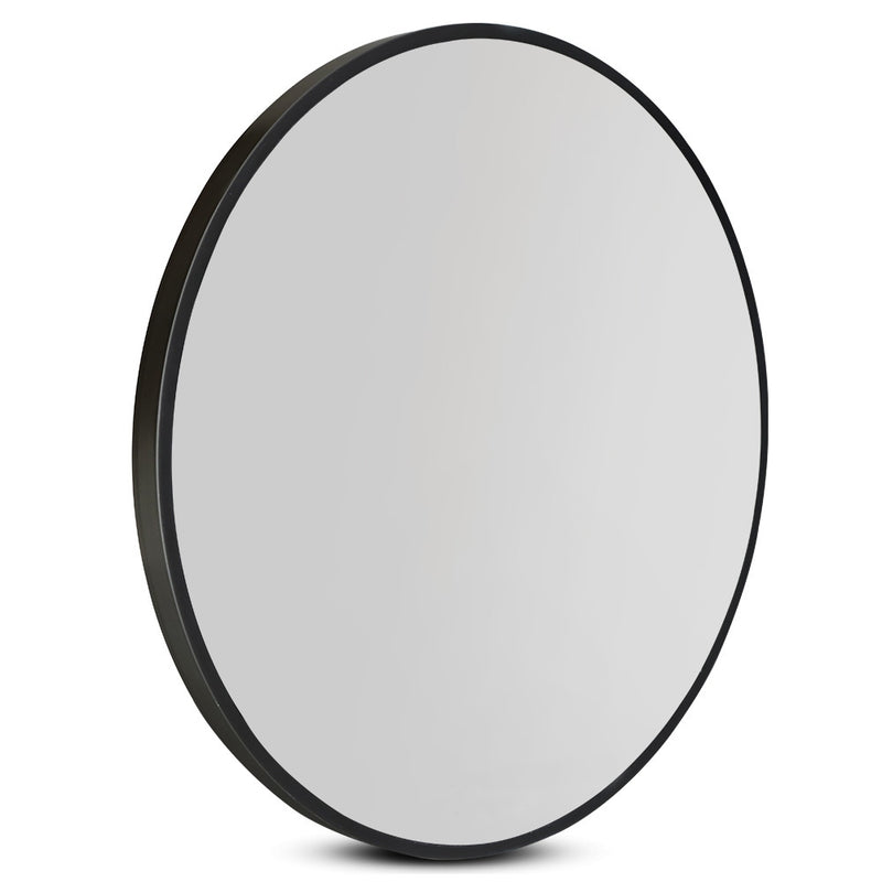 round wall mirror black 80cm 