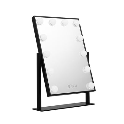 LED Standing Makeup Mirror - Black